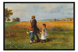 Gerahmter Kunstdruck Sonntäglicher Spaziergang, Ludwig Knaus, 1889