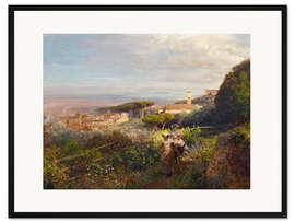 Gerahmter Kunstdruck Italienische Landschaft