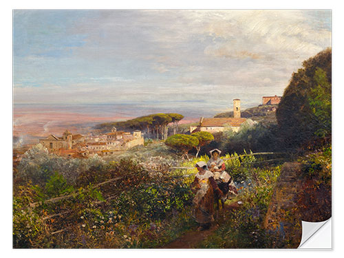 Selvklebende plakat Italian Landscape