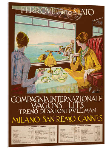 Gallery Print Ferrovie Dello Stato, Milano-San Remo-Cannes, 1926