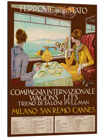 Magnettafel Ferrovie Dello Stato, Milano-San Remo-Cannes, 1926