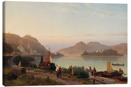 Lærredsbillede Rhine landscape with Siebengebirge, Christian Böttcher