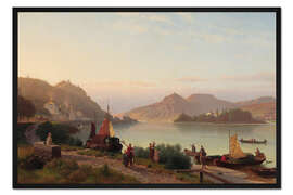 Gerahmter Kunstdruck Rheinlandschaft mit Siebengebirge, Christian Böttcher