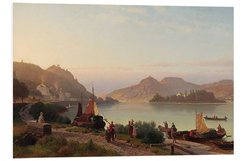 Tableau en PVC Rhine landscape with Siebengebirge, Christian Böttcher