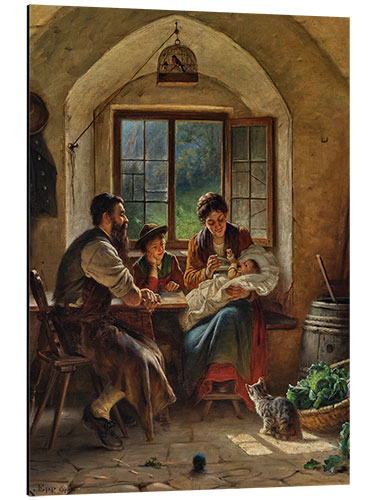 Stampa su alluminio Family Happiness, Rudolf Epp