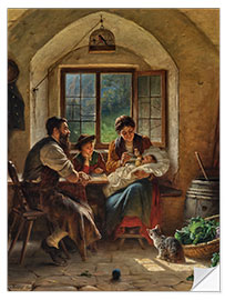 Selvklæbende plakat Family Happiness, Rudolf Epp