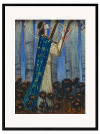 Plakat artystyczny premium w ramie Orpheus, design for the painting, Melchior Lechter