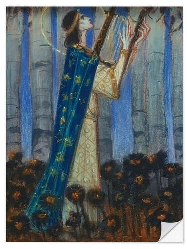 Wall sticker Orpheus, design for the painting, Melchior Lechter
