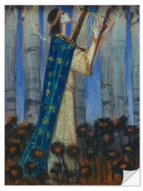 Wall sticker Orpheus, design for the painting, Melchior Lechter