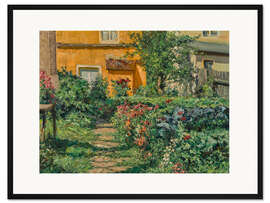 Gerahmter Kunstdruck Garten in Blüte, Julius Schrag, 1941