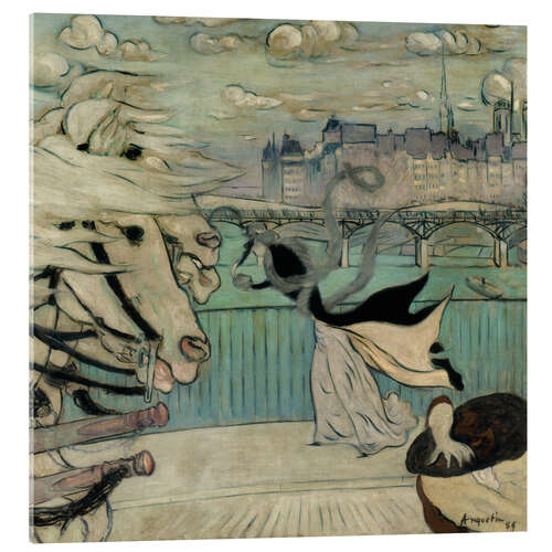 Cuadro de metacrilato The Gust of Wind on the Seine Bridge, 1889