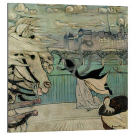 Obraz na aluminium The Gust of Wind on the Seine Bridge, 1889