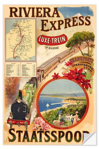 Wall sticker Riviera Express Staatsspoor, Netherlands