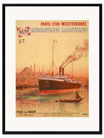 Plakat artystyczny premium w ramie Paris-Lyon-Méditerranée Messageries Maritimes, 1909