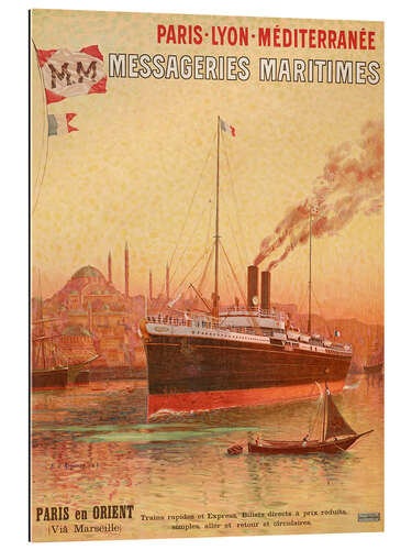 Gallery print Paris-Lyon-Méditerranée Messageries Maritimes, 1909