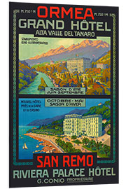 Foam board print Grand Hotel Ormea, San Remo, Switzerland