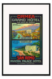 Gerahmter Kunstdruck Grand Hôtel Ormea, San Remo, Schweiz