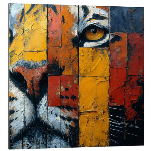 Tableau en aluminium Abstract Tiger