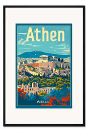Gerahmter Kunstdruck Urlaub in Athen