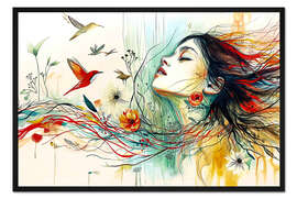 Gerahmter Kunstdruck Frei sein