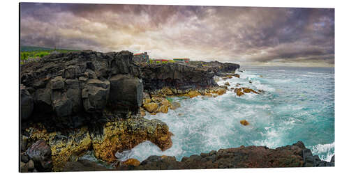 Obraz na aluminium Dramatic cliffs, Pico, Azores