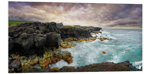 Tableau en PVC Dramatic cliffs, Pico, Azores