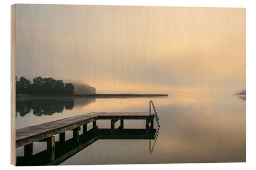 Hout print Sunrise With a Bathing Jetty