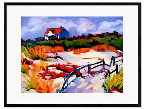 Impresión de arte enmarcada House in the Dunes