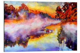 Magnettafel Paddeln im Nebel