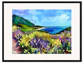 Impression artistique encadrée California State Route 1