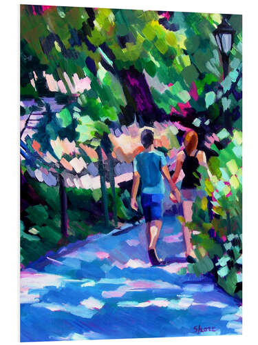 Foam board print Couple on a Path