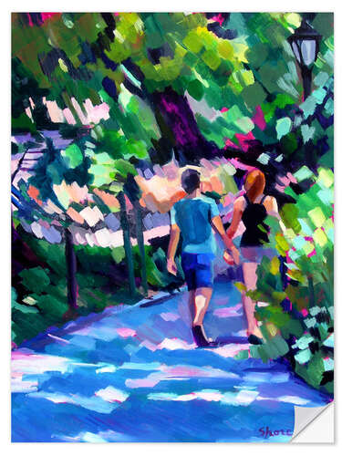 Sticker mural Couple on a Path