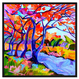 Gerahmter Kunstdruck Bunte Bäume