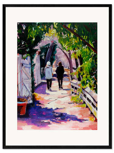 Framed art print Early Morning on the Towpath