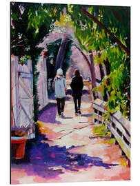 Magnettafel Früher Morgen auf dem Uferpfad