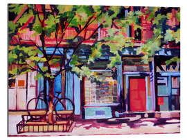 Magnettafel Straßenszene im Sonnenlicht