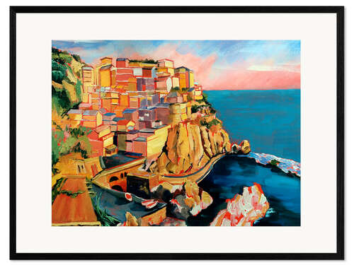 Impression artistique encadrée Cinque Terre
