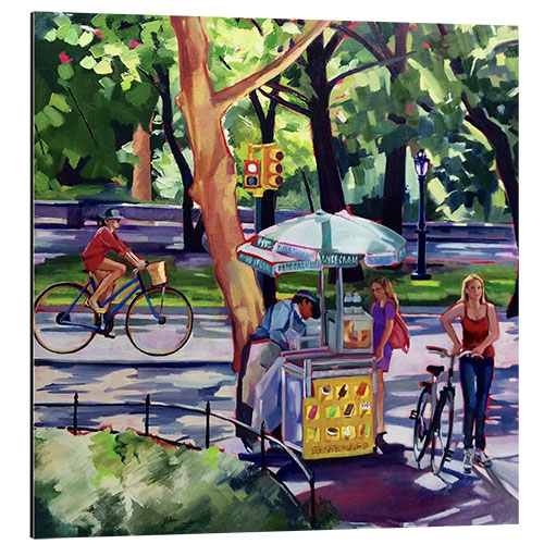 Tableau en aluminium Ice Cream Vendor in Central Park
