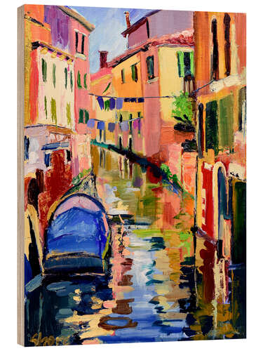 Quadro de madeira Venice Canal