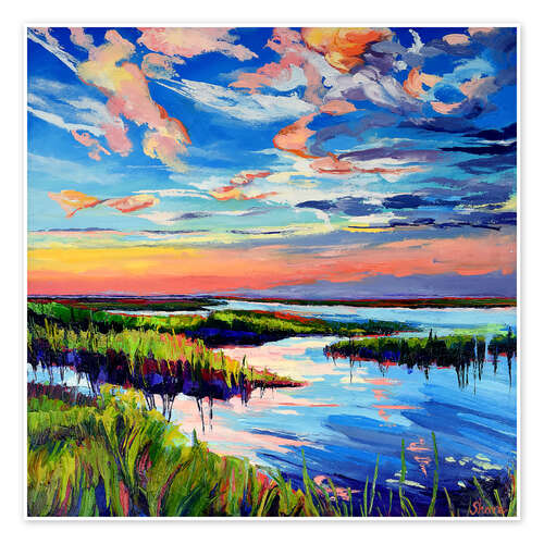 Poster Sunset on the Marsh