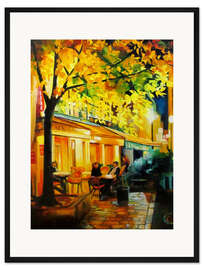 Gerahmter Kunstdruck Eckcafé in Paris - Maxine Shore