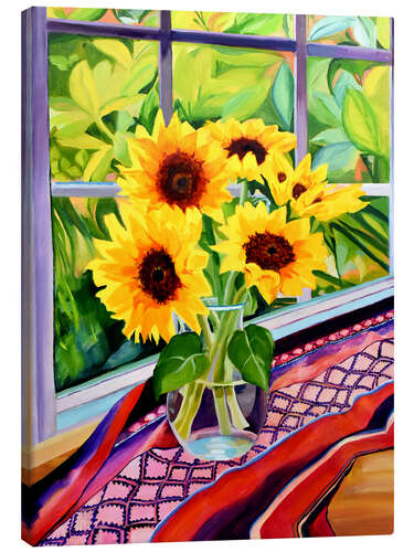 Canvas print Sunflowers at the Window