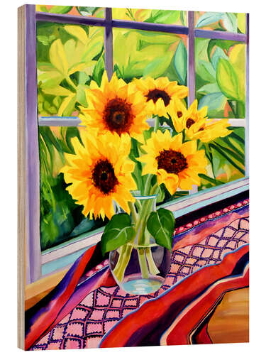 Puutaulu Sunflowers at the Window