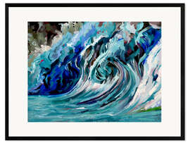 Framed art print Blue Wave