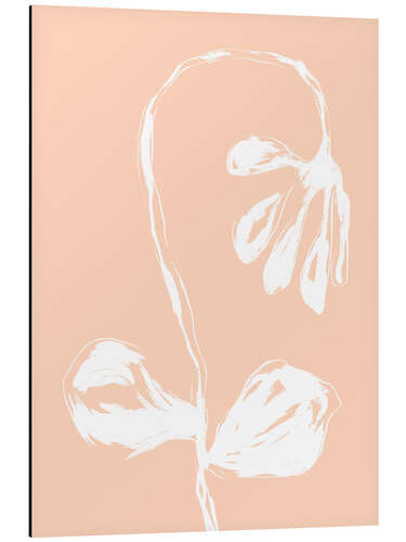 Aluminium print Peach Flower