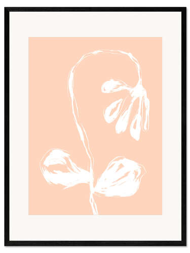 Impression artistique encadrée Peach Flower