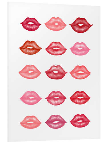 Foam board print Watercolour Lips