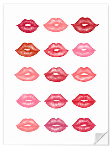 Sticker mural Watercolour Lips