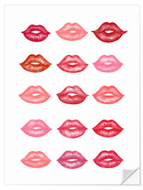 Sticker mural Watercolour Lips