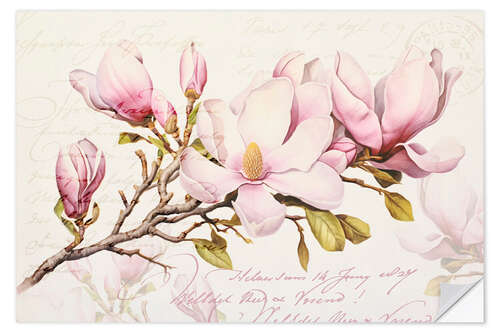 Wall sticker Magnolia Spring Romance Pink